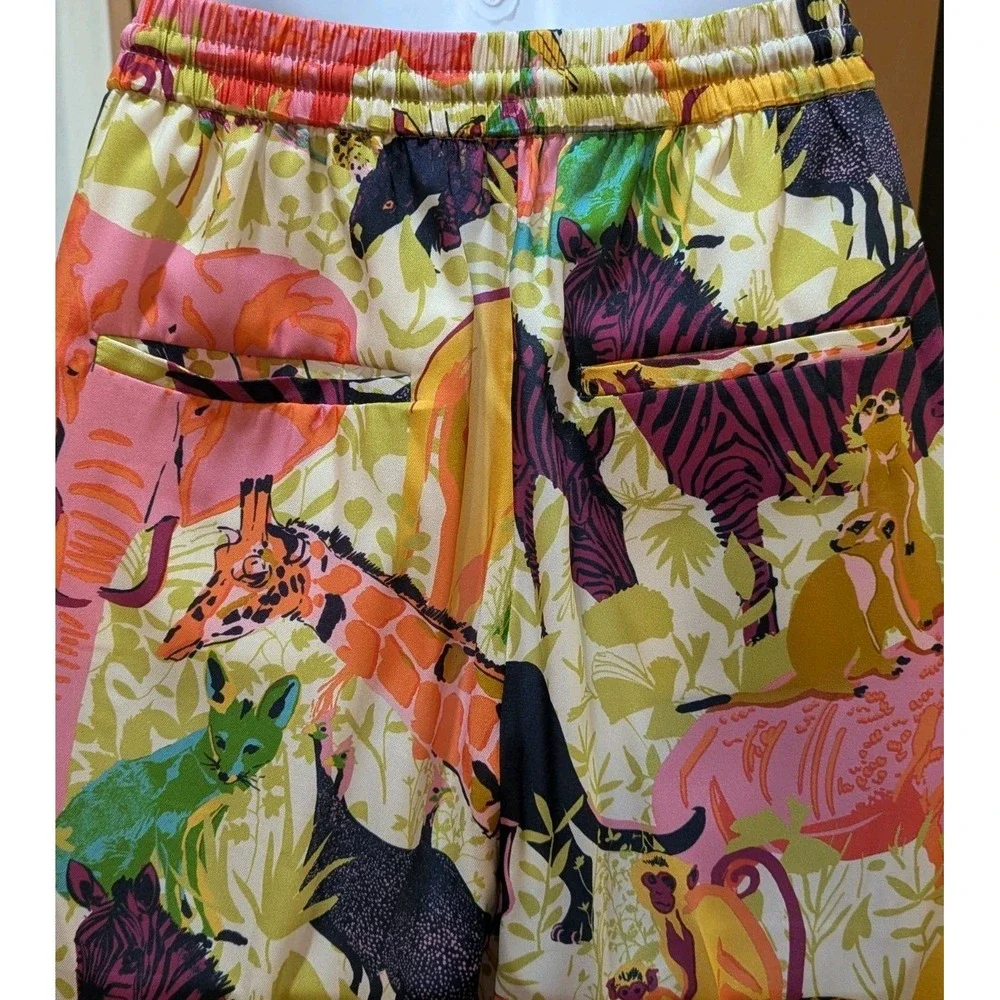 J.CREW Drapey Wide-Leg Pant In Ratti® Safari Print Size 4‎ - Picture 6 of 11